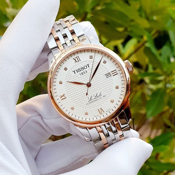  Shop Authentic Tissot Le Locle Powermatic 80 Silver Dial Two Tone Steel Strap Watch For Men - T006.407.22.036.01 - Luxxuri