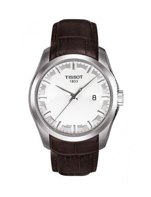  Shop Authentic Tissot T Classic Couturier Chronograph White Dial Brown Leather Strap Watch For Men - T035.410.16.031.00 - Luxxuri