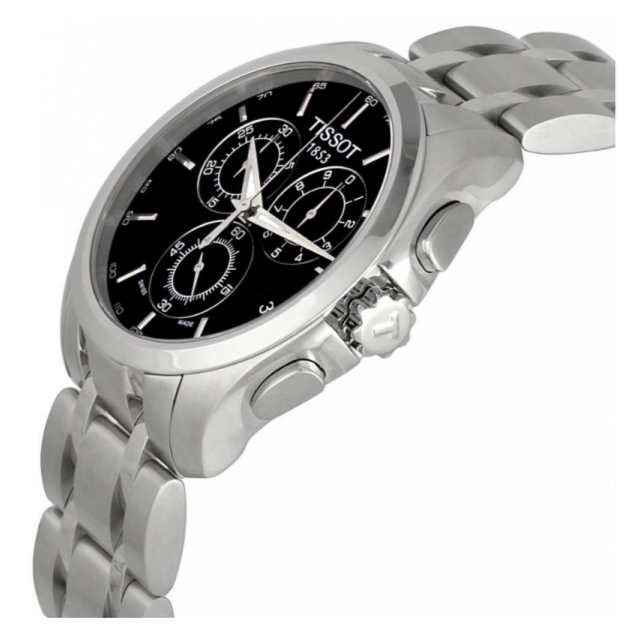  Shop Authentic Tissot Couturier Chronograph Black Dial Silver Steel Strap Watch For Men - T035.617.11.051.00 - Luxxuri