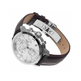  Shop Authentic Tissot PRC 200 Chronograph Silver Dial Brown Leather Strap Watch For Men - T055.417.16.037.00 - Luxxuri