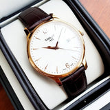  Shop Authentic Tissot T Classic Tradition White Dial Brown Leather Strap Watch For Men - T063.610.36.037.00 - Luxxuri