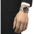 Tissot T Classic Luxury Powermatic 80 Black Dial Silver Steel Strap Watch For Men - T086.407.22.067.00