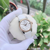  Shop Authentic Tissot T-Classic Powermatic 80 Mother of Pearl Silver Dial White Leather Strap Watch For Women - T108.208.26.117.00 - Luxxuri