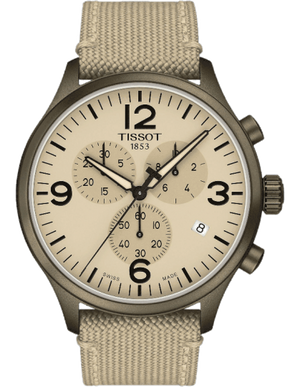  Shop Authentic Tissot Chrono XL Beige Diag Beige NATO Strap Watch For Men - T116.617.37.267.01 - Luxxuri