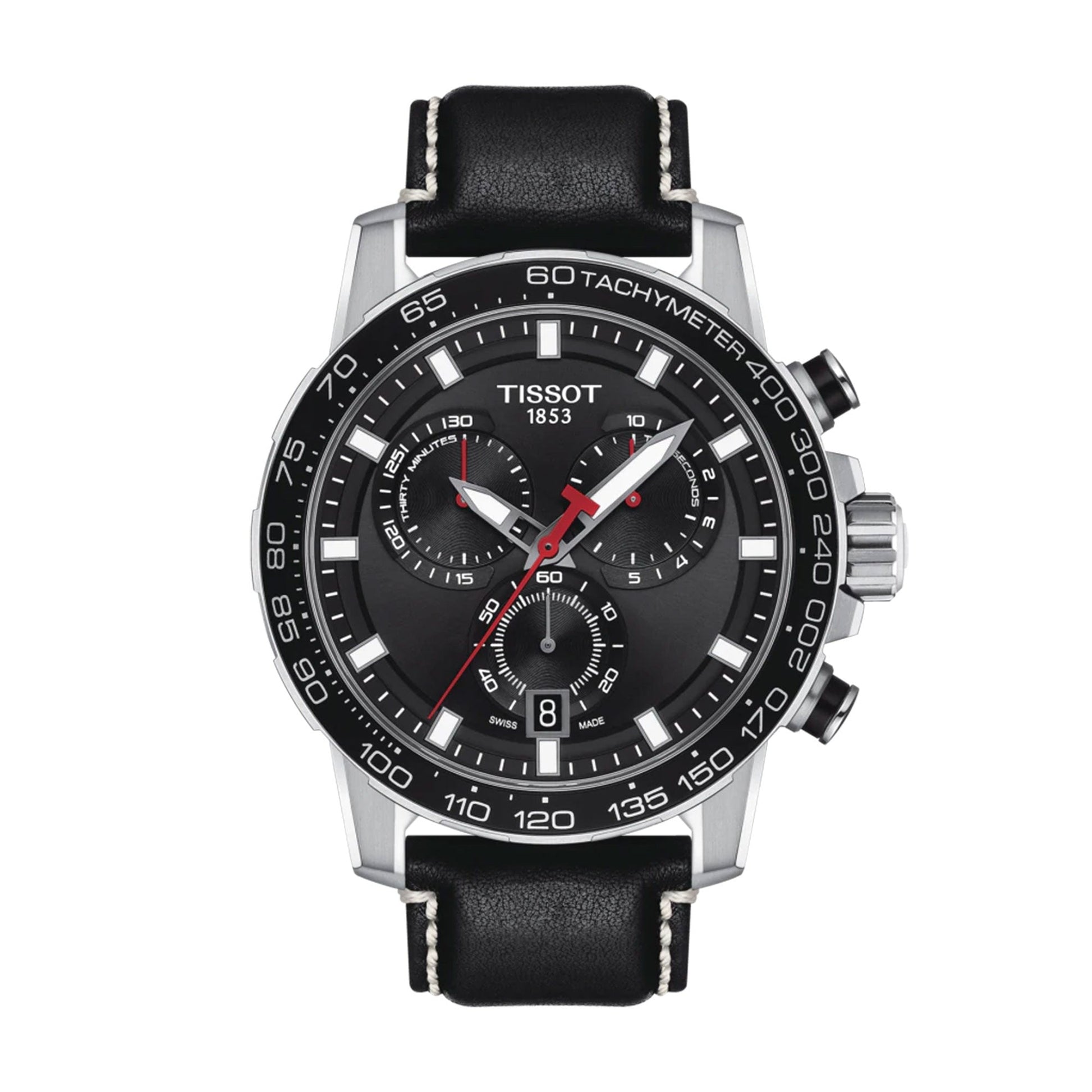  Shop Authentic Tissot Supersport Chrono Black Dial Black Leather Strap Watch for Men - T125.617.16.051.00 - Luxxuri