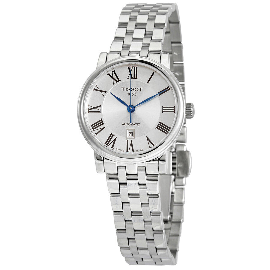  Shop Authentic Tissot T Classic Carson Premium Automatic Lady Silver Dial Silver Steel Strap Watch for Women - T122.207.11.033.00 - Luxxuri