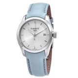 Shop Authentic Tissot T Classic Couturier Silver Dial Light Blue Leather Strap Watch For Women - T035.210.16.031.02 - Luxxuri