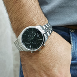  Shop Authentic Tissot T Classic PR 100 Chronograph Black Dial Silver Steel Strap Watch for Men - T101.417.11.051.00 - Luxxuri
