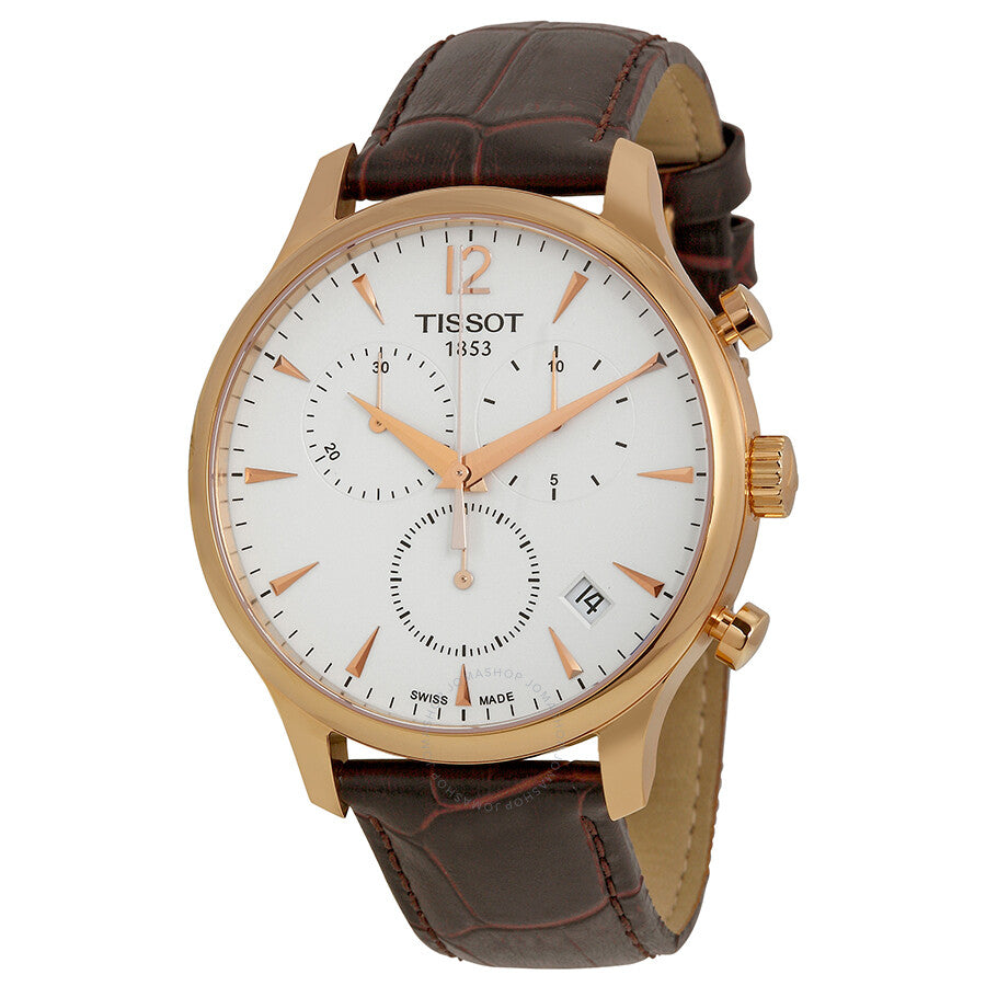  Shop Authentic Tissot T Classic Tradition Chronograph White Dial Brown Leather Strap Watch For Men - T063.617.36.037.00 - Luxxuri