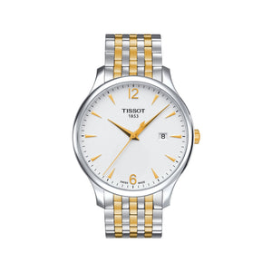  Shop Authentic Tissot T Classic Tradition White Dial Two Tone Mesh Bracelet Watch for Women - T063.210.22.037.00 - Luxxuri