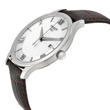  Shop Authentic Tissot T Classic Tradition Silver Dial Brown Leather Strap Watch For Men - T063.610.16.038.00 - Luxxuri