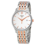  Shop Authentic Tissot T Classic Tradition White Dial Two Tone Mesh Bracelet Watch For Men - T063.610.22.037.01 - Luxxuri