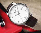  Shop Authentic Tissot T Classic Tradition White Dial Brown Leather Strap Watch For Men - T063.610.16.037.00 - Luxxuri