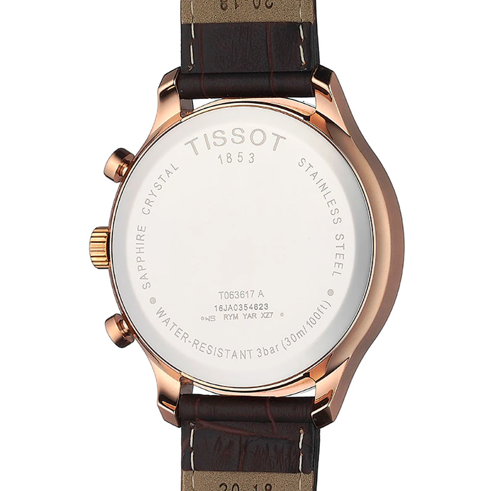  Shop Authentic Tissot T Classic Tradition Chronograph White Dial Brown Leather Strap Watch For Men - T063.617.36.037.00 - Luxxuri