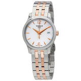  Shop Authentic Tissot T Classic Tradition Lady White Dial Two Tone Steel Strap Watch For Women - T063.210.22.037.01 - Luxxuri