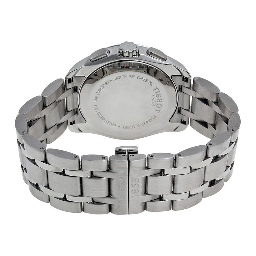  Shop Authentic Tissot Couturier Chronograph Black Dial Silver Steel Strap Watch For Men - T035.617.11.051.00 - Luxxuri