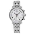 Tissot PRC 200 Chronograph White Dial Silver Steel Strap Watch For Men - T055.417.11.017.00