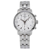  Shop Authentic Tissot PRC 200 Chronograph White Dial Silver Steel Strap Watch For Men - T055.417.11.017.00 - Luxxuri