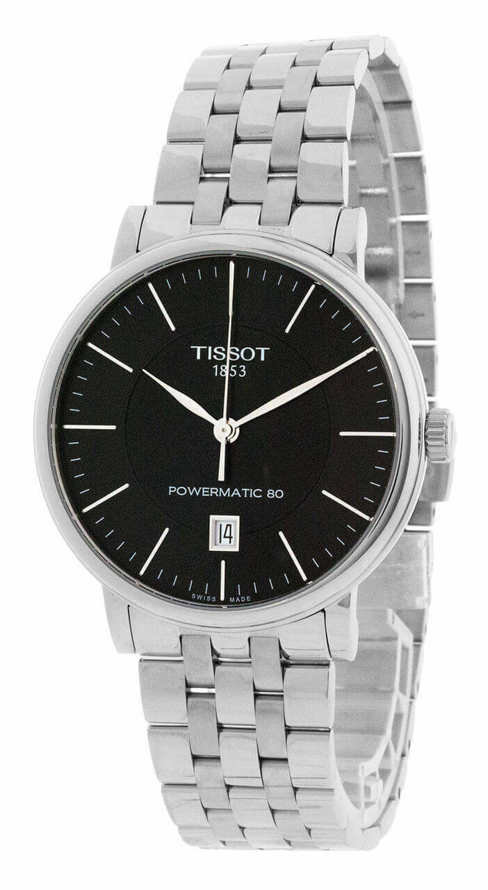  Shop Authentic Tissot T Classic Carson Premium Powermatic 80 Black Dial Silver Steel Strap Watch For Men - T122.407.11.051.00 - Luxxuri