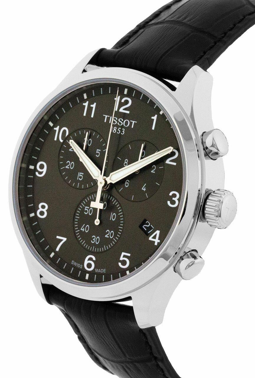  Shop Authentic Tissot Chrono XL Classic Black Dial Black Leather Strap Watch For Men - T116.617.16.057.00 - Luxxuri