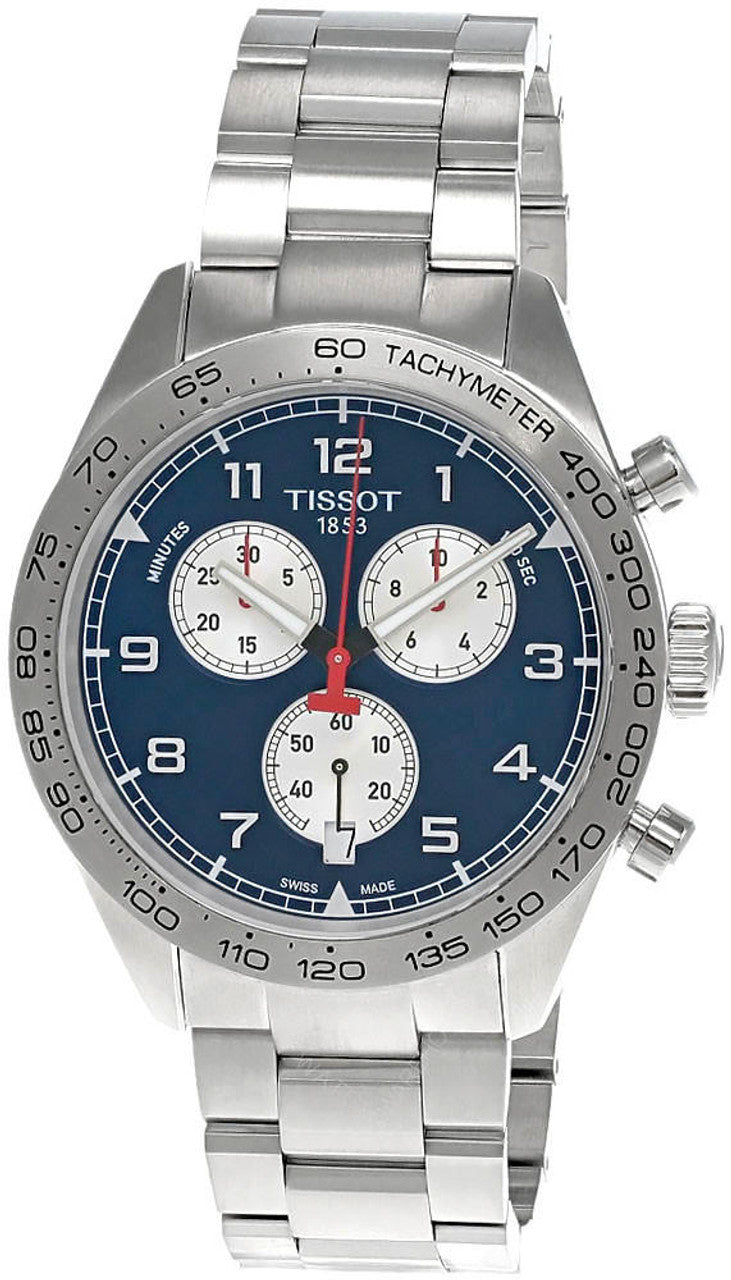  Shop Authentic Tissot PRS 516 Chronograph Blue Dial Blue Steel Strap Watch for Men - T131.617.11.042.00 - Luxxuri