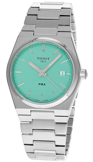  Shop Authentic Tissot PRX Powermatic 80 Light Green Dial Silver Steel Strap Watch for Men - T137.207.11.091.01 - Luxxuri