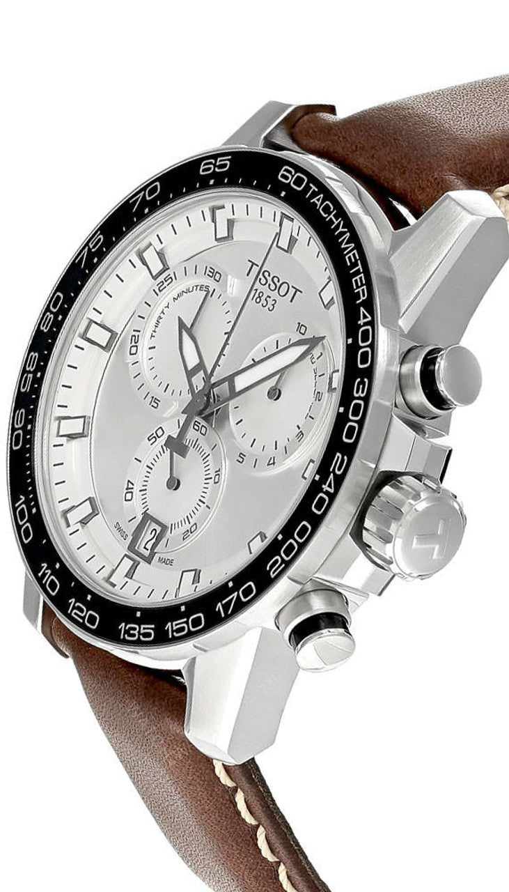  Shop Authentic Tissot Supersport Chrono Silver Dial Brown Leather Strap Watch for Men - T125.617.16.031.00 - Luxxuri