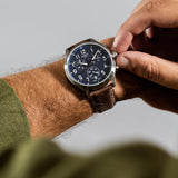  Shop Authentic Tissot Chrono XL Vintage Blue Dial Brown Leather Strap Watch For Men - T116.617.16.042.00 - Luxxuri