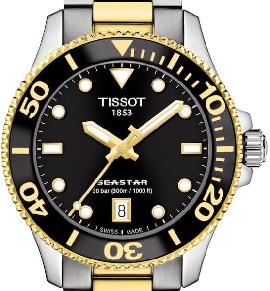  Shop Authentic Tissot Seastar 1000 Black Dial Two Tone Steel Strap Watch for Women - T120.210.22.051.00 - Luxxuri