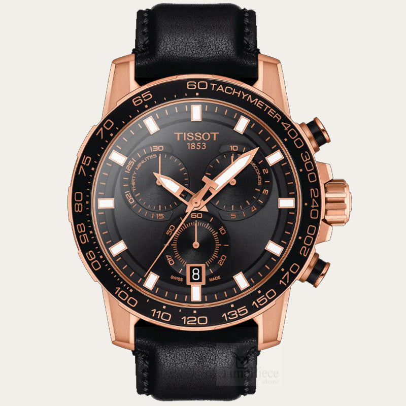  Shop Authentic Tissot Supersport Chrono Black Dial Black Leather Strap Watch for Men - T125.617.36.051.00 - Luxxuri