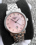 Shop Authentic Tissot T Classic Carson Premium Pink Dial Silver Steel Strap Watch for Women - T122.210.11.159.00 - Luxxuri