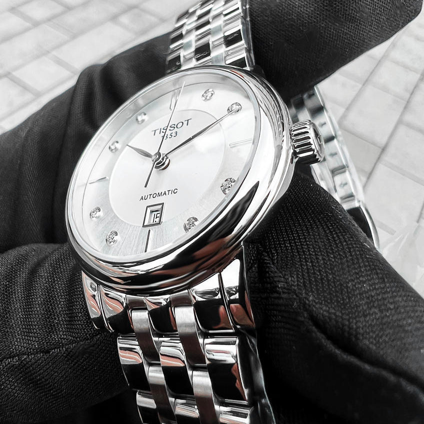  Shop Authentic Tissot Carson Premium Automatic Lady Diamonds Silver Dial Silver Steel Strap Watch for Women - T122.207.11.036.00 - Luxxuri