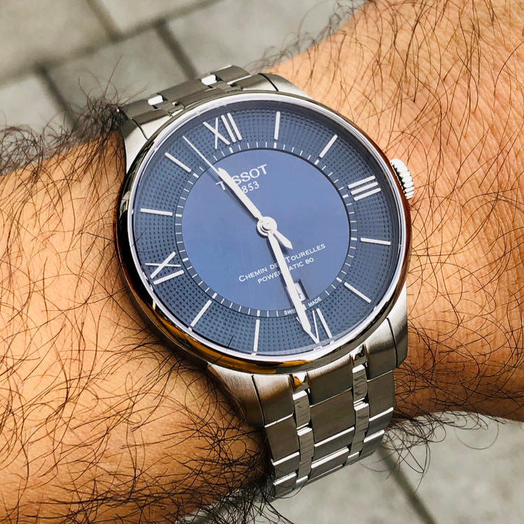  Shop Authentic Tissot Chemin Des Tourelles Powermatic 80 Blue Dial Silver Steel Strap Watch for Men - T099.407.11.048.00 - Luxxuri