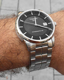  Shop Authentic Tissot Luxury Powermatic 80 Black Dial Silver Steel Strap Watch for Men - T086.407.11.201.02 - Luxxuri