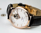  Shop Authentic Tissot Tradition Powermatic 80 Open Heart Silver Dial Brown Leather Strap Watch For Men - T063.907.36.038.00 - Luxxuri