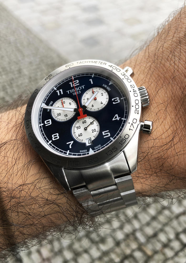  Shop Authentic Tissot PRS 516 Chronograph Blue Dial Blue Steel Strap Watch for Men - T131.617.11.042.00 - Luxxuri