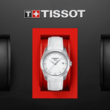  Shop Authentic Tissot Couturier Lady Silver Dial White Leather Strap Watch For Women - T035.210.16.011.00 - Luxxuri