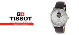 Shop Authentic Tissot T Classic Tradition Powermatic 80 Open Heart Silver Dial Brown Leather Strap Watch for Men - T063.907.16.038.00 - Luxxuri