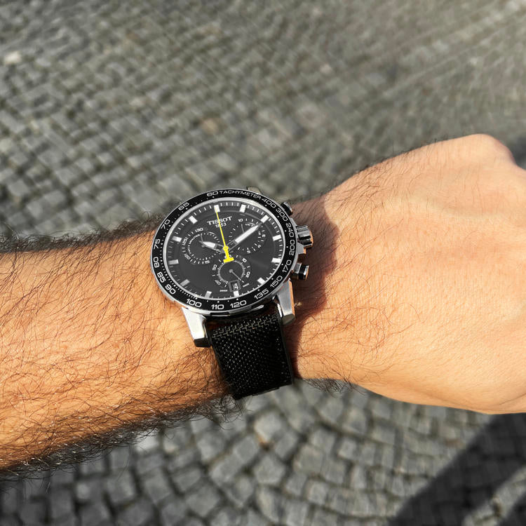 Tissot Supersport Chrono Black Dial Black Nylon Strap Watch for Men - T125.617.17.051.02