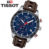  Shop Authentic Tissot PRS 516 Chronograph Blue Dial Brown Leather Strap Watch For Men - T100.417.16.041.00 - Luxxuri