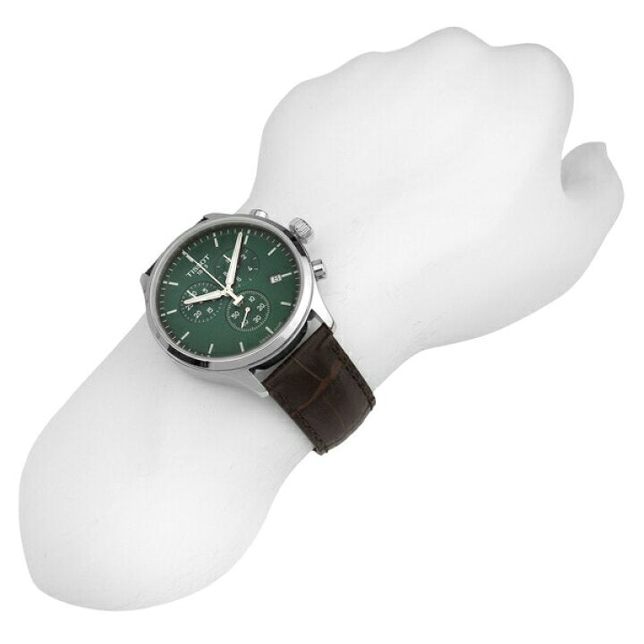  Shop Authentic Tissot Chrono XL Chronograph Classic Green Dial Brown Leather Strap Watch For Men - T116.617.16.091.00 - Luxxuri