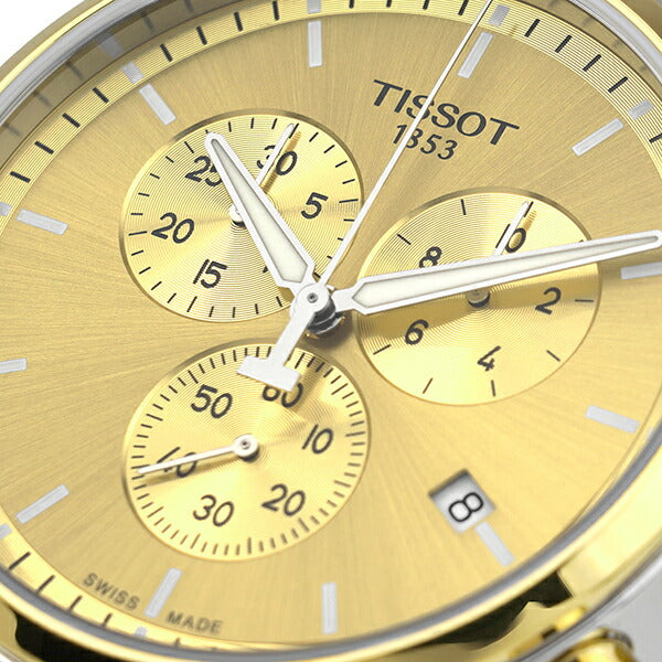  Shop Authentic Tissot T Sport Chrono XL Classic Gold Dial Two Tone Steel Strap Watch for Men - T116.617.22.021.00 - Luxxuri