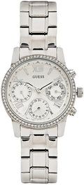  Shop Authentic Guess Mini Sunrise Chronograph Quartz Silver Dial Silver Steel Strap Watch For Women - W0623L1 - Luxxuri