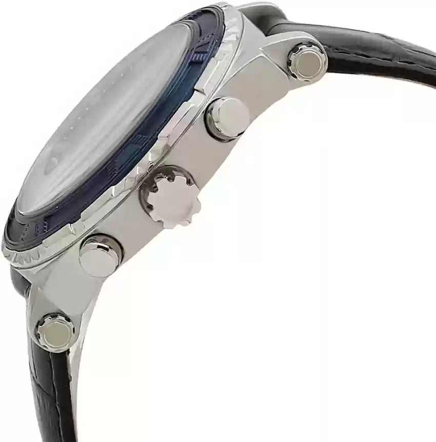  Shop Authentic Guess Pinnacle Chronograph Quartz Blue Dial Brown Leather Strap Watch For Men - W0673G1 - Luxxuri