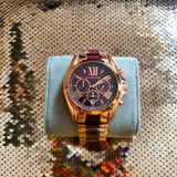  Shop Authentic Michael Kors Bradshaw Burgundy Dial Two Tone Steel Strap Watch for Women - MK6270 - Luxxuri