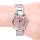  Shop Authentic Gucci G Timeless Pink Dial Silver Steel Strap Watch For Women - YA126524 - Luxxuri