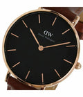  Shop Authentic Daniel Wellington Petite St Mawes Black Dial Brown Leather Strap Watch For Women - DW00100169 - Luxxuri