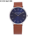 Coach Charles Blue Dial Brown Leather Strap Watch for Men - 14602151