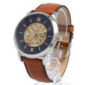  Shop Authentic Fossil Neutra Automatic Luggage Skeleton Blue Dial Brown Leather Strap Watch for Men - ME3160 - Luxxuri