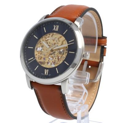  Shop Authentic Fossil Neutra Automatic Luggage Skeleton Blue Dial Brown Leather Strap Watch for Men - ME3160 - Luxxuri